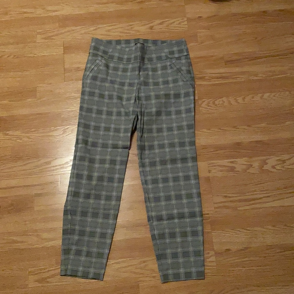 Plaid Stretch Dress Pants